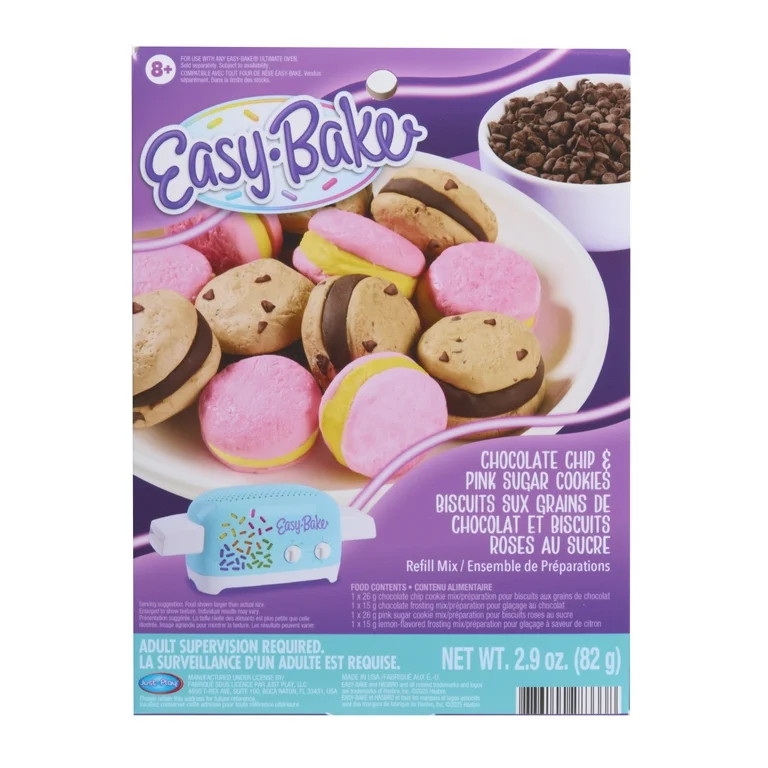 Easy-Bake Ultimate Oven Toy Chocolate Chip and Pink Sugar Cookies Refill Mix - Walmart.com | Walmart (US)