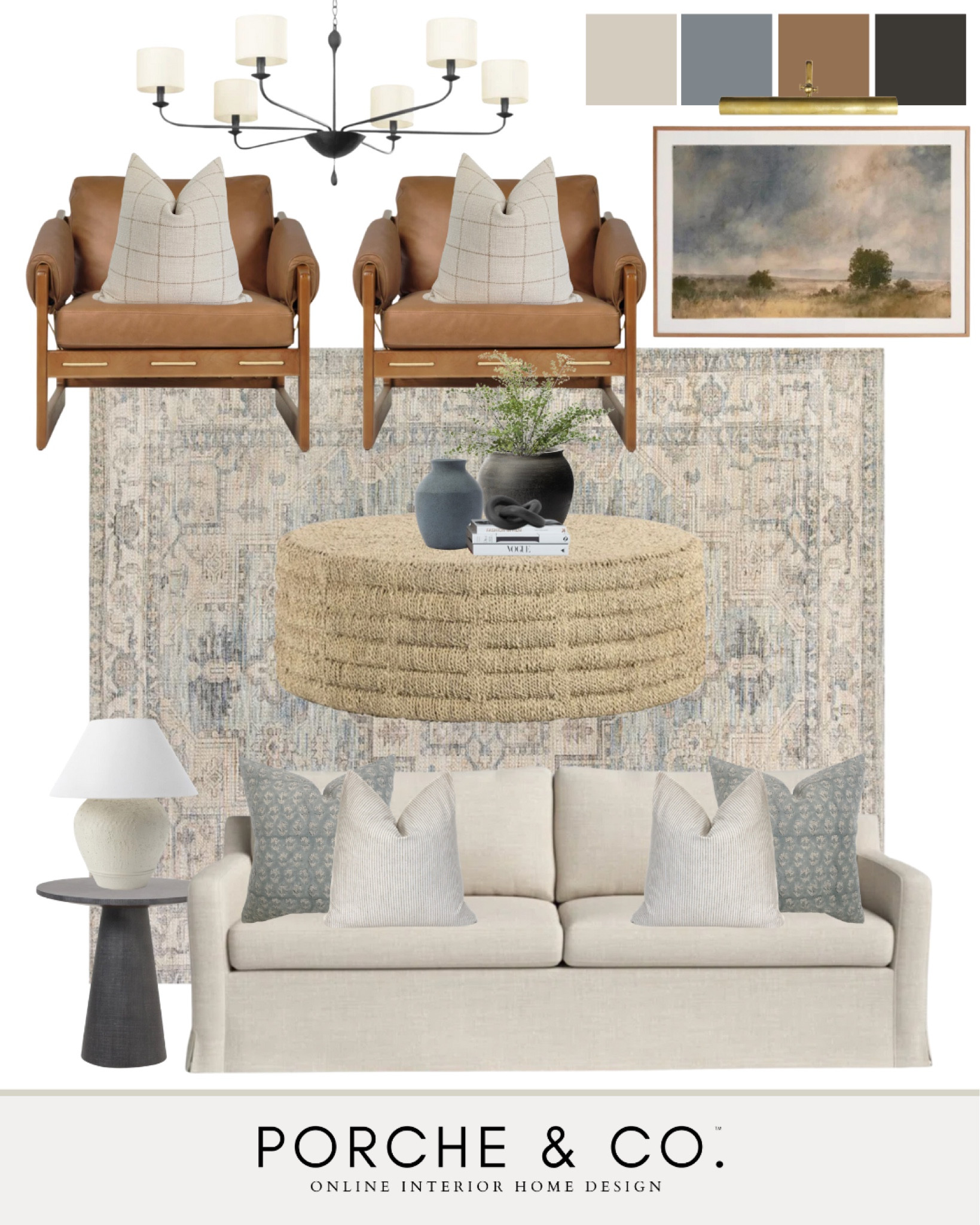Living room mood board, living room inspo, living room design ideas, neutral living room, leather accent chair 

#LTKsalealert #LTKhome #LTKSeasonal
