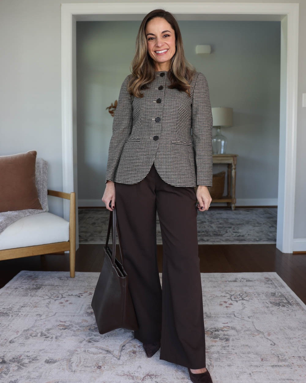 Abercrombie petite-friendly favorites from the in-app sale!

Outfit 1:
Brown pants (Abercrombie): 24 short / 11.5” rise / 28.25” inseam 
Blazer (JC Factory): petite 00
Tote (Quince)
Chocolate brown heels (Sam Edelman): tts

Outfit 2:
Crochet cardigan (Abercrombie): xxs
Skirt (Gap Factory): 25
Sylvia Boots (Sam Edelman): tts / 15” height / 13” circumference (15” avg)

Outfit 3:
Pants (Abercrombie): xxs short
Blazer (Ann Taylor): petite 00
White top (Quince): xs
Shoes: tts

For size comparison, I’m 4’10” 105lbs. My measurements are 32”, 24”, 36”. I typically wear petite xxs/00/24 and have a 25” ankle inseam and a 27.5-28” full length inseam.