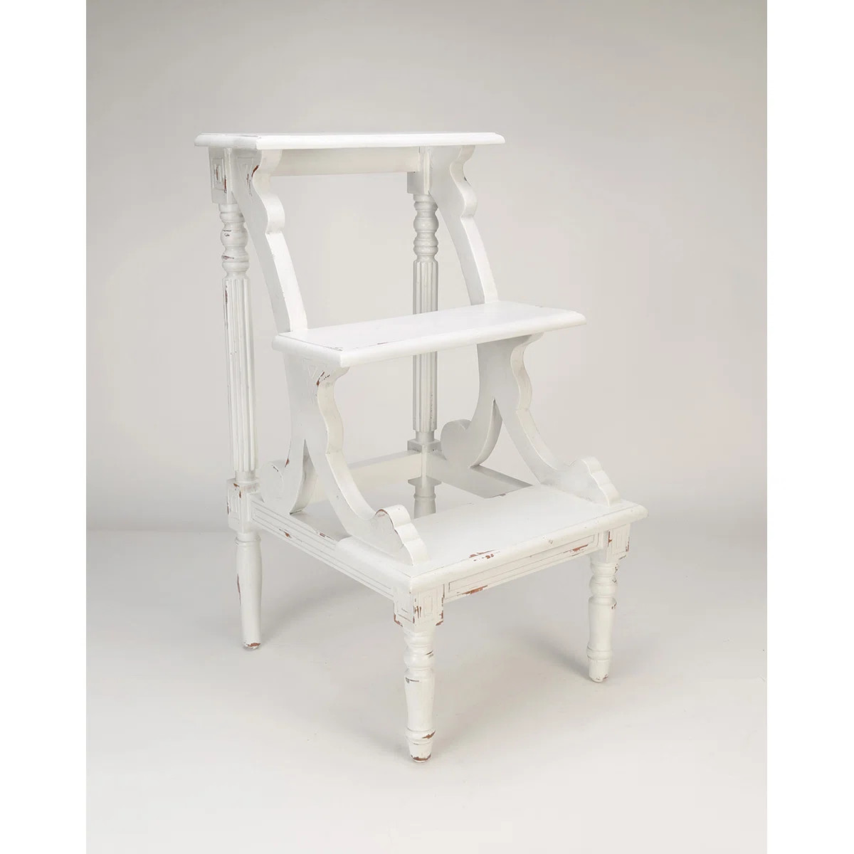 Library 3 Step Wood Step Stool | Wayfair North America