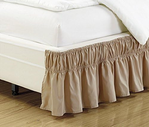 Fancy Collection Queen - King Easy Fit Bed Ruffle wrap Around Elastic Bed Skirt with 17" Drop New... | Amazon (US)