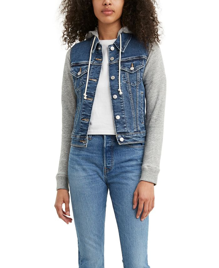 Levi's Denim Hoodie Trucker Jacket & Reviews - Jackets & Vests - Juniors - Macy's | Macys (US)