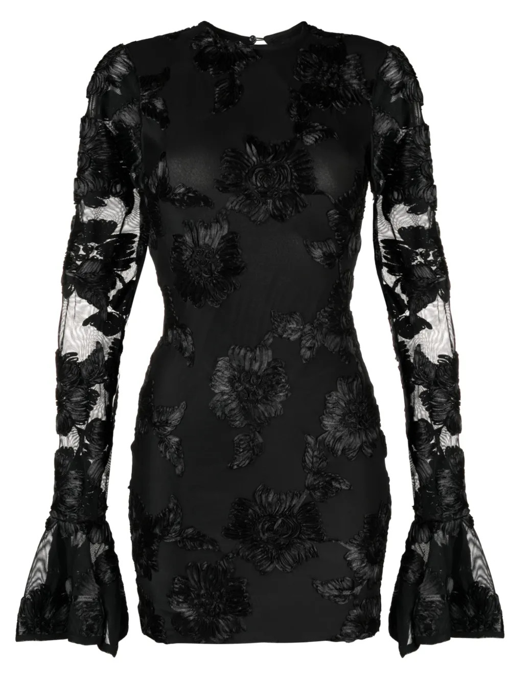 ROTATE floral-lace open-back Minidress - Farfetch | Farfetch Global