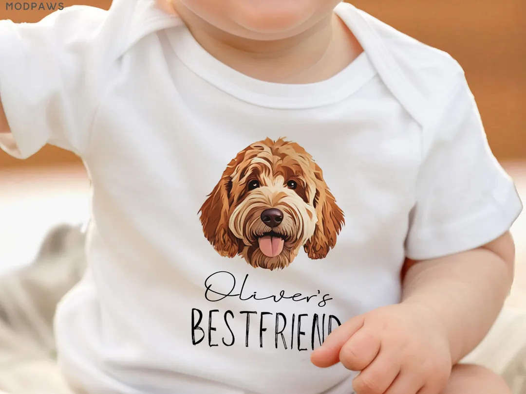 Custom Pet Photo Baby Bodysuit Personalized Infant Bodysuit With Dog Cat Portrait Newborn Baby Gi... | Etsy (US)