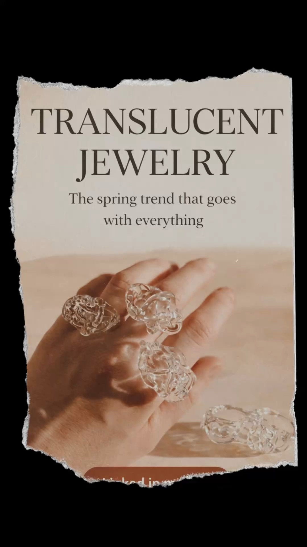 Transparent Jewelry Trend for Spring | Clear Rings, Necklaces & Statement Pieces

Transparent jewelry is one of the biggest trends for spring right now and I am obsessed. It’s classic but modern, simple but still a statement, and it literally goes with everything. Clear rings, glass necklaces, and transparent statement pieces add something different to an outfit without being too much. Sharing my favorite transparent jewelry pieces that are perfect for spring and summer outfits.

#LTKmomlife #LTKSeasonal #LTKootd