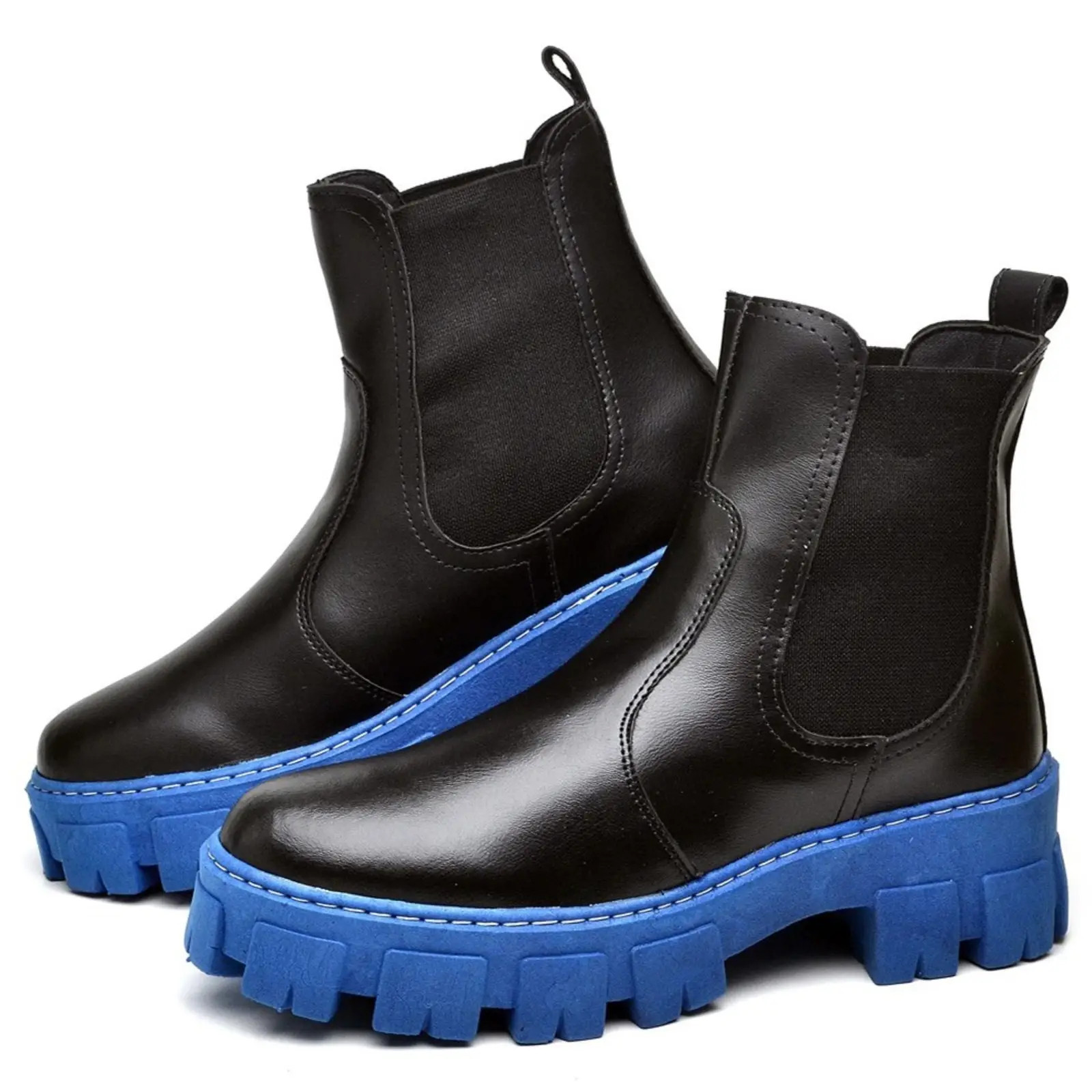 Bota Feminino Cano Curto Tratorada Fashion DUBUY 1504EL Azul | Dafiti (BR)