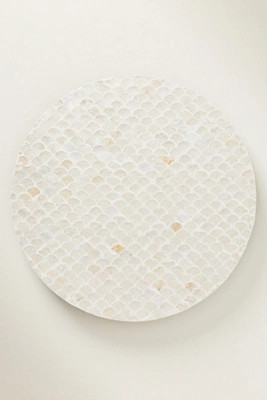 Wood and Capiz Embelished Shell Lazy Susan | Anthropologie (US)