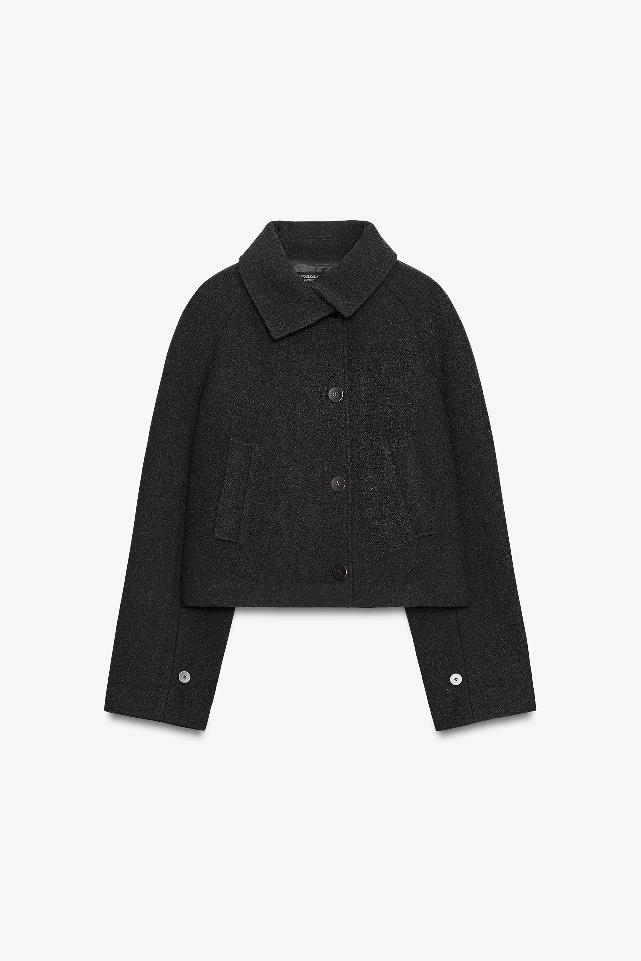 ZW COLLECTION WOOL SHORT COAT | Zara US