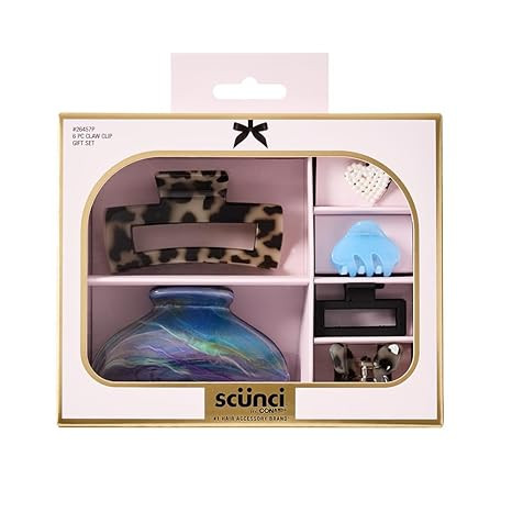 Scunci by Conair 6pk Gift Set - Claw Clips - hair accessories for girls and women - teen girl gif... | Amazon (US)