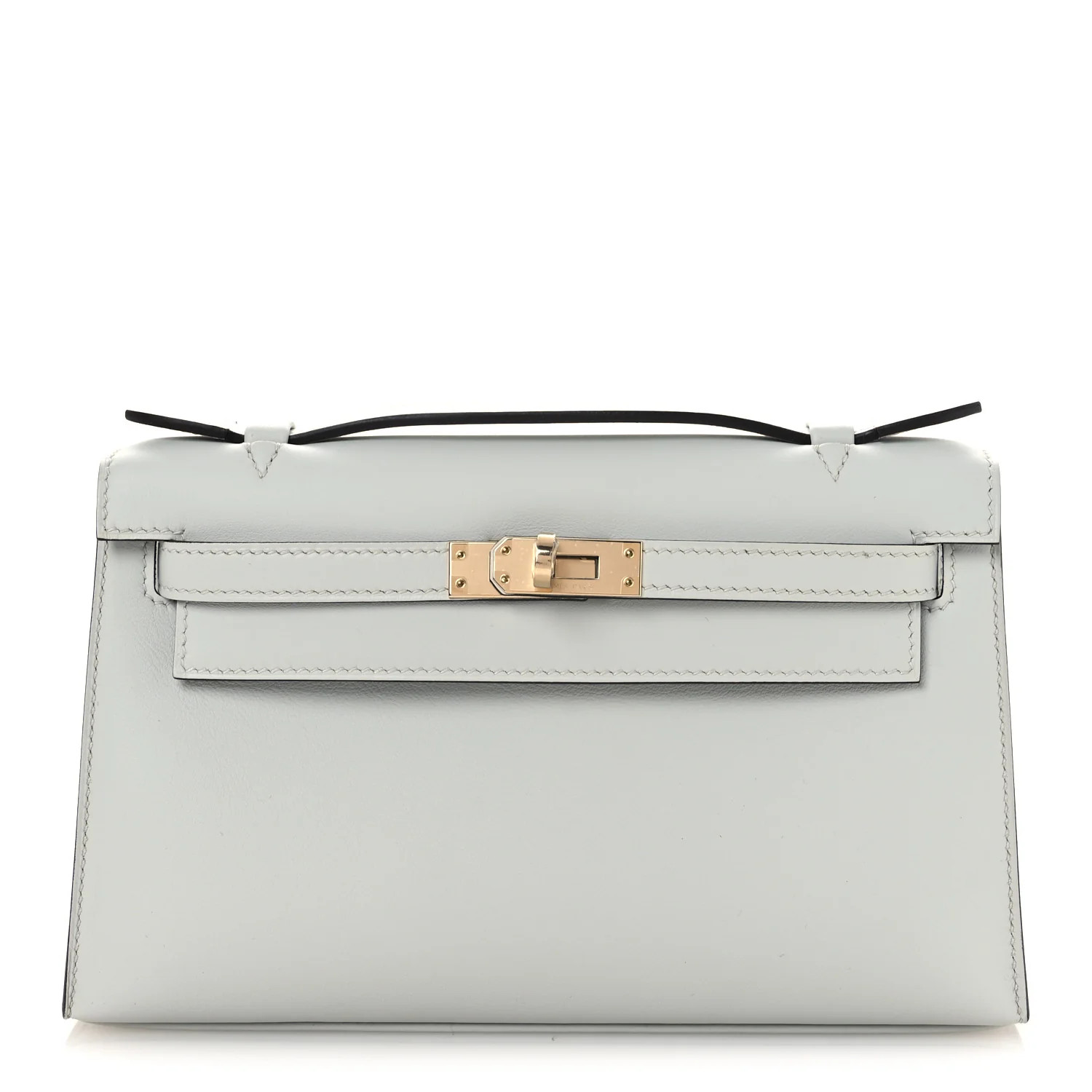 Swift Kelly Pochette Clutch Gris Platine | FASHIONPHILE (US)