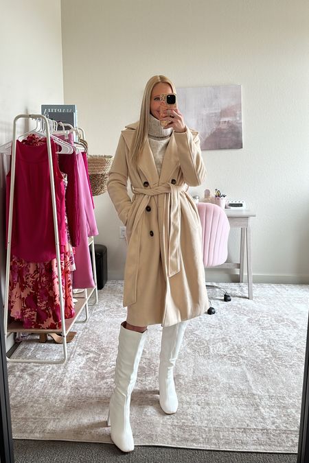 How to style a long wool coat ☺️

I’m obsessed with this cream wool double breasted coat from Lulus. It’s under $100 and just stunning. I’m wearing the XS. 

Brown leather mini skirt - size XS
Beige turtleneck sweater - size XS
Tall white boots - size 8 (tts)

Wool blend dad coat, cream coat, beige coat, long beige coat, tall boots, leather skirt outfit, thanksgiving outfit, winter outfit, coatigan outfit, dad coat, elevated winter outfit, coat style

#LTKCyberWeek #LTKsalealert #LTKSeasonal