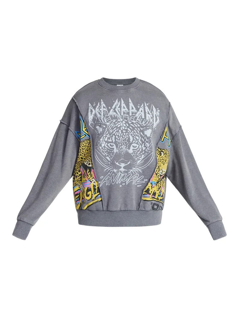 Def Leppard Men's Crewneck Sweatshirt with Long Sleeves, Sizes S-3XL | Walmart (US)