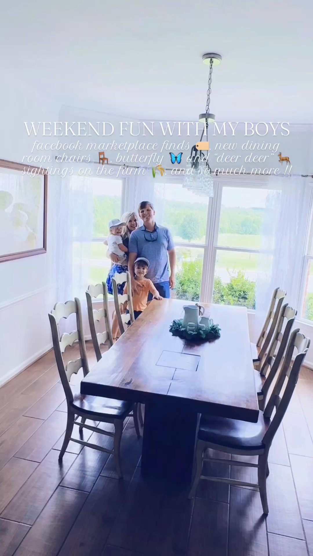 w e e k e n d  t h i n g s 🛻🪑🎞️☔️🌾🦋🦌🏡🪻🍽️ #marketplacefinds #happylilweekend 

We loveee a good vintage 🫖 fb marketplace find around here… eek!! 🥰 We got these 6 (there’s actually 2 more - so a total of 8!!) super nice scalloped solid wood hooker dining room chairs 🪑 for a crazy deal 🏷️ and THEN they had also listed this mahogany mid-century modern solid wood 🪵 side buffet for free 🆓 (to whoever could move it 🛻 because it is SO heavy 😮‍💨), and what do you know…. Ofcourse Wesley Mabry got it in the truck!!! 🛻😍 That’s my man!! 💪🏽 And we looked it up and this buffet it worth over $5000 y’all 😱 …. In the words of @wesmabry , best fb marketplace find EVER!! ✨✨ Now… we got it into our garage but just need some help getting it inside the farmhouse lol!! 🤭💪🏽 #fbmarketplaceforthewin 

And woke up to cozy little Saturday rainy morning ☕️🫶🏽☔️ looking out the bay window 🪟 at the deer deer 🦌 in our front pastures!! 🌳🌾 This place y’all!!!! 🙌🏽🙌🏽 And look at those pretty butterflies 🦋 right off the front porch 🌾 and “Look mama !! The mama deer 🦌 and two baby deer 🦌🦌 are in our driveway now !!!” 🤭 #saturdaysweetness 

It’s been a sweet Saturday around here with these sweet boys of mine!! Lots of errands 🛒 and stuff done ✔️ around the house!! 🏡  Also just loving our new chairs 🪑 with our farmhouse table 🪵, too!! 🥰 Next we’re going to find a new light fixture 💡(like I mentioned - we are onto lots of the indoor little fun 🤩 projects now!) - so we will see!! 😍 We have been needing new bath towels, hand towels, wash cloths, and bath mats for a whileeeee now and there was a huge (!!) sale 🏷️ going on at @belk - all of these were buy one get TWO free 🆓!!! Crazy!! 😍 Found and linked 🔗 these (so soft !! ☁️) for y’all over on my LTKit shop!! 🤍

And a little Saturday night treat taking these hungry 😋 boys to their favorite spot for dinner 🍽️ - Mexican 🌮 ofcourse !! ☺️❤️ Lastly, ended this small town saturday night ✨ getting to say good night 🌙  to alllll the deer deer 🦌 family friends as we were pulling back up our long driveway!! 😊 #smalltownsaturdaynight