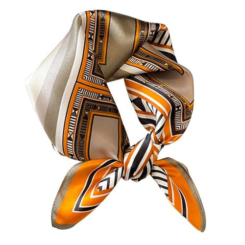 kuifang 21" Mulberry Silk Scarfs Small Square Scarfs Fashion Neck Scarf Hair scarf Breathable Lightweight for Women Gift Packed | Amazon (US)