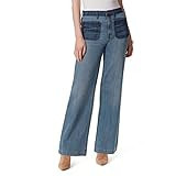 Jessica Simpson Women's Size Tease High Rise Wide Leg Jean, Overcast, 22 Plus Regular | Amazon (US)