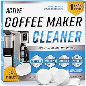 Coffee Machine Cleaner Descaler Tablets - 24 Count, Compatible With Nespresso, Keurig, Ninja, Del... | Amazon (US)