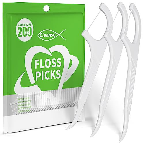 200pcs Floss Sticks Dental, Triple Clean Advanced Clean Dental Floss Stick, Easy and Simple to Use Tooth Floss Picks, Smoothly Work on Tight Teeth Floss Sticks, Keeps Your Mouth Fresh and Clean | Amazon (UK)