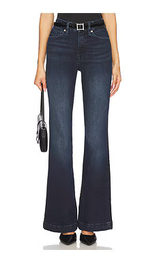Good American Always Fits Good Legs Flare Trouser in Indigo744 from Revolve.com | Revolve Clothing (Global)