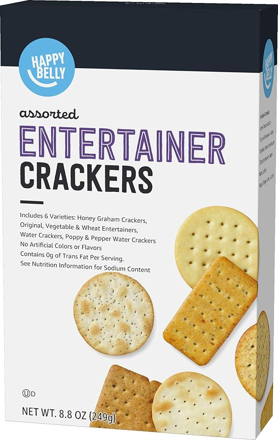Amazon Brand - Happy Belly Entertainment Crackers, Assorted Entertainer, 8.8 ounce (Pack of 1) | Amazon (US)