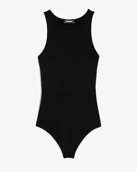 Body Contour Compression Silky High Neck Thong Bodysuit | Express