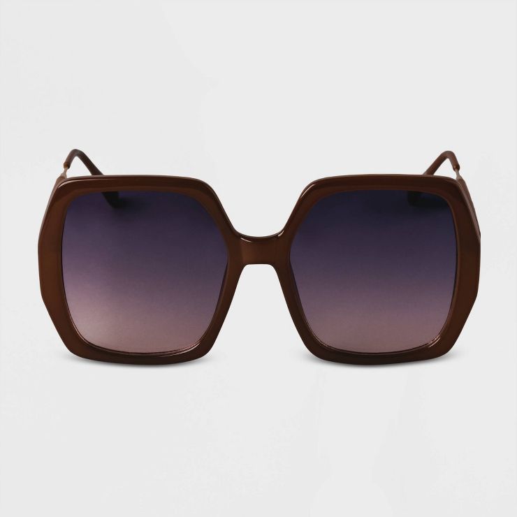 Women's Oversized Square Sunglasses - A New Day™ | Target