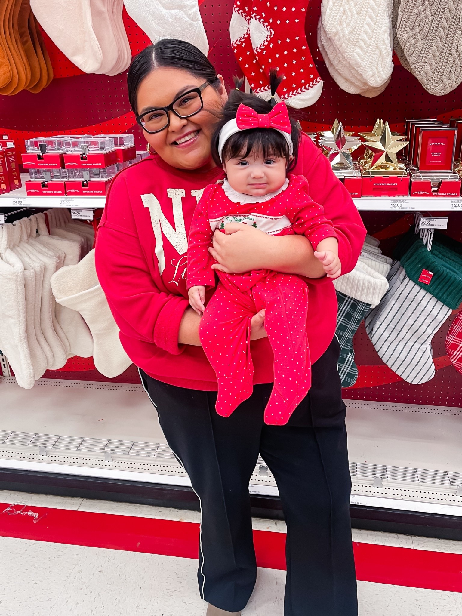 Loving my holiday sweatshirt! It says Nice List club! Plus size holiday sweatshirt 
And Cami is looking extra festive!! 

#LTKBaby #LTKPlusSize #LTKFindsUnder50