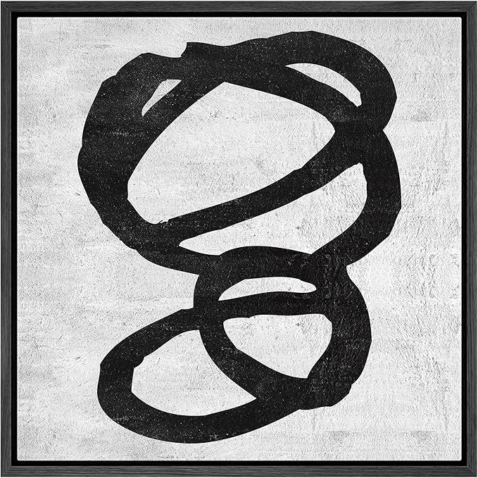 SIGNWIN Framed Canvas Wall Art Abstract Ink Painting Canvas Prints Home Artwork Decoration for Li... | Amazon (US)