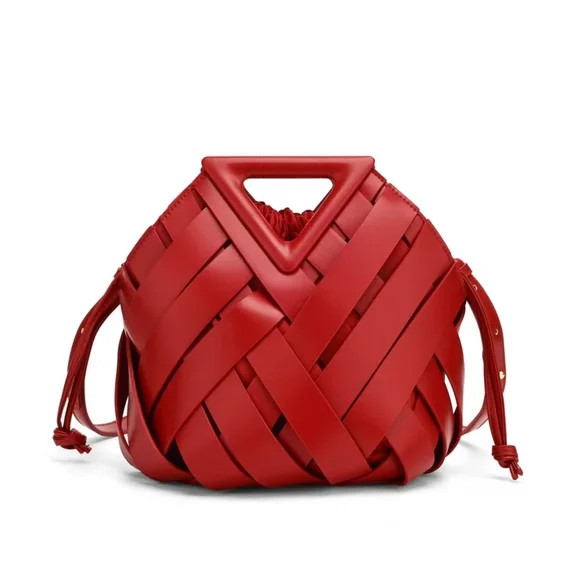 Basket Bag with Magnetic Clasp - Triangle Woven Clip Bag, Large Capacity Handbag & Crossbody Purs... | Walmart (US)