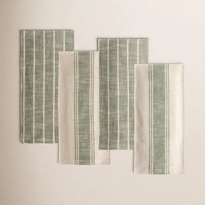 4 Piece Monaco Slubbed Tea Towel Set | Wayfair North America