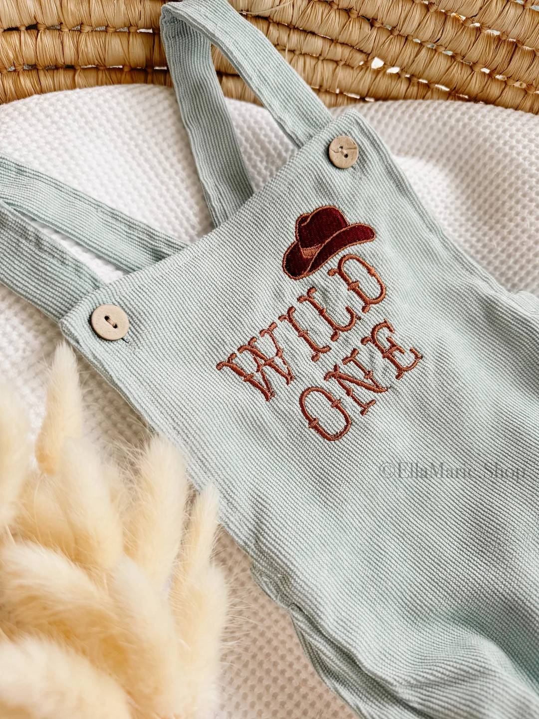 Wild One Outfit, My First Rodeo, First Birthday, Cowboy Hat Embroidered Overalls, Cake Smash Phot... | Etsy (US)