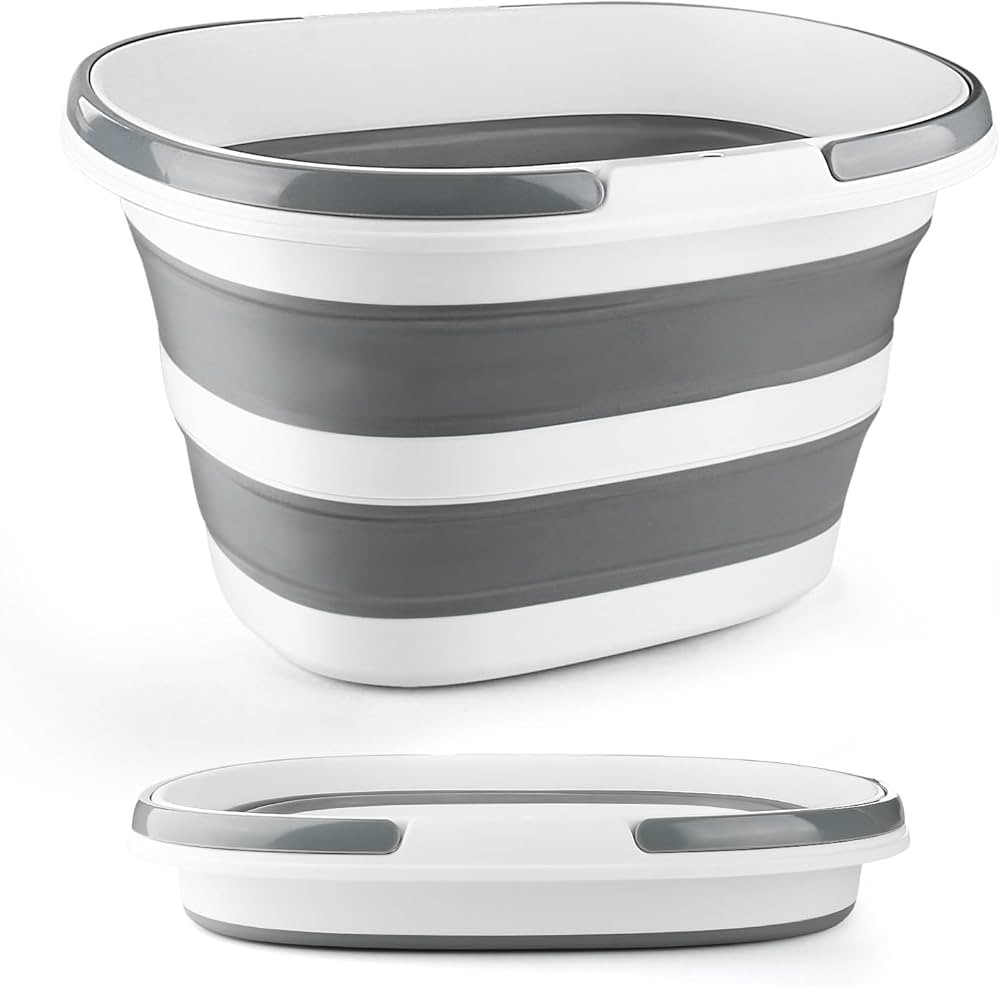 Collapsible Mop Bucket with Handle for Cleaning, 16L(4.2 Gallon) Silicone Square Mopping Bucket f... | Amazon (US)