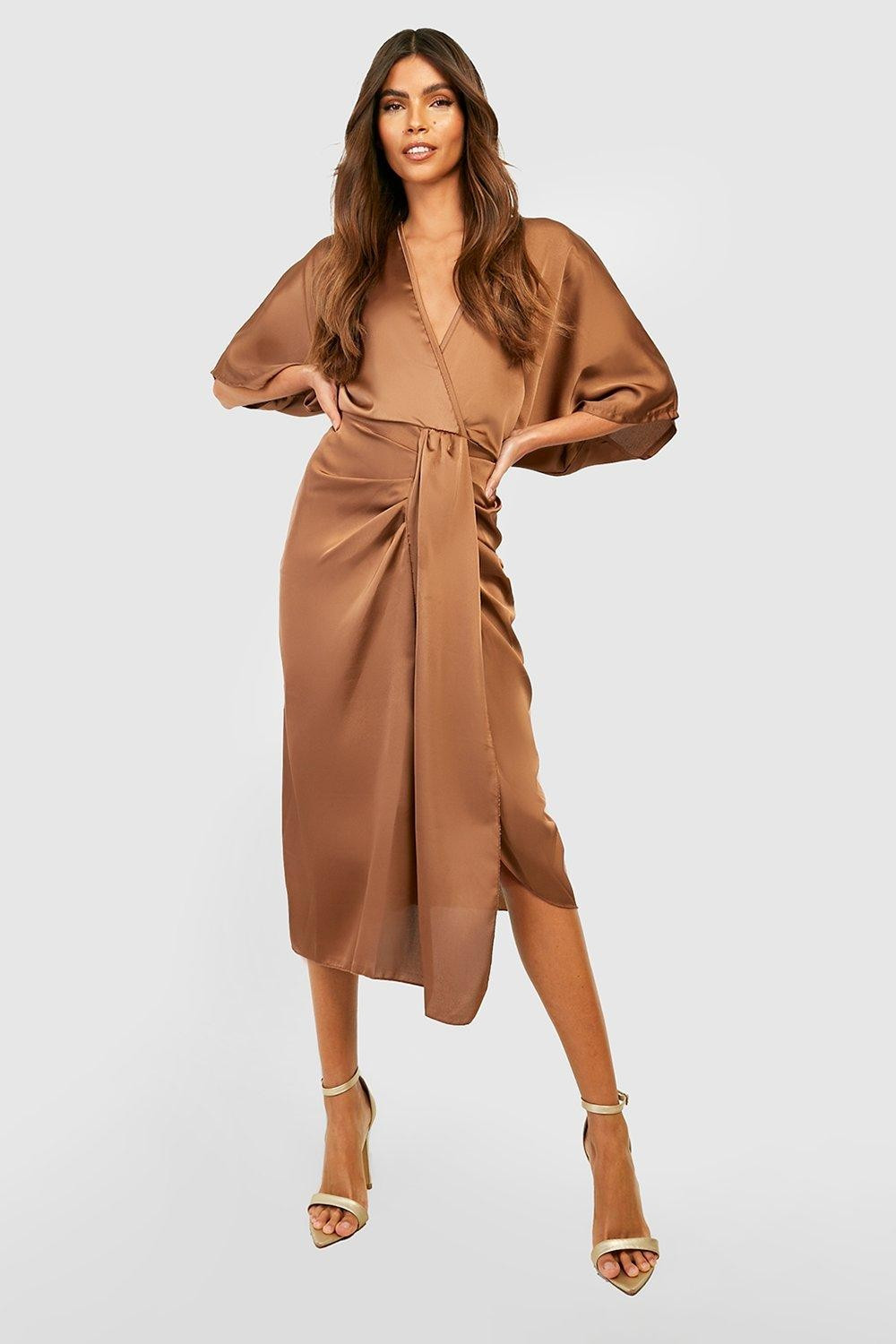 Frill Detail Midi Dress | Boohoo.com (US & CA)