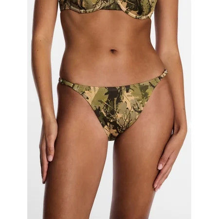 Kacey Lee Women's and Women's Plus Low Rise High Leg Cheeky Bikini Bottoms, Sizes XS-3X | Walmart (US)