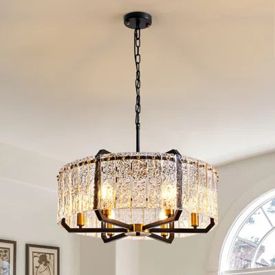 Waneeta 6-Light Dimmable Crystal Drum Chandelier | Wayfair North America