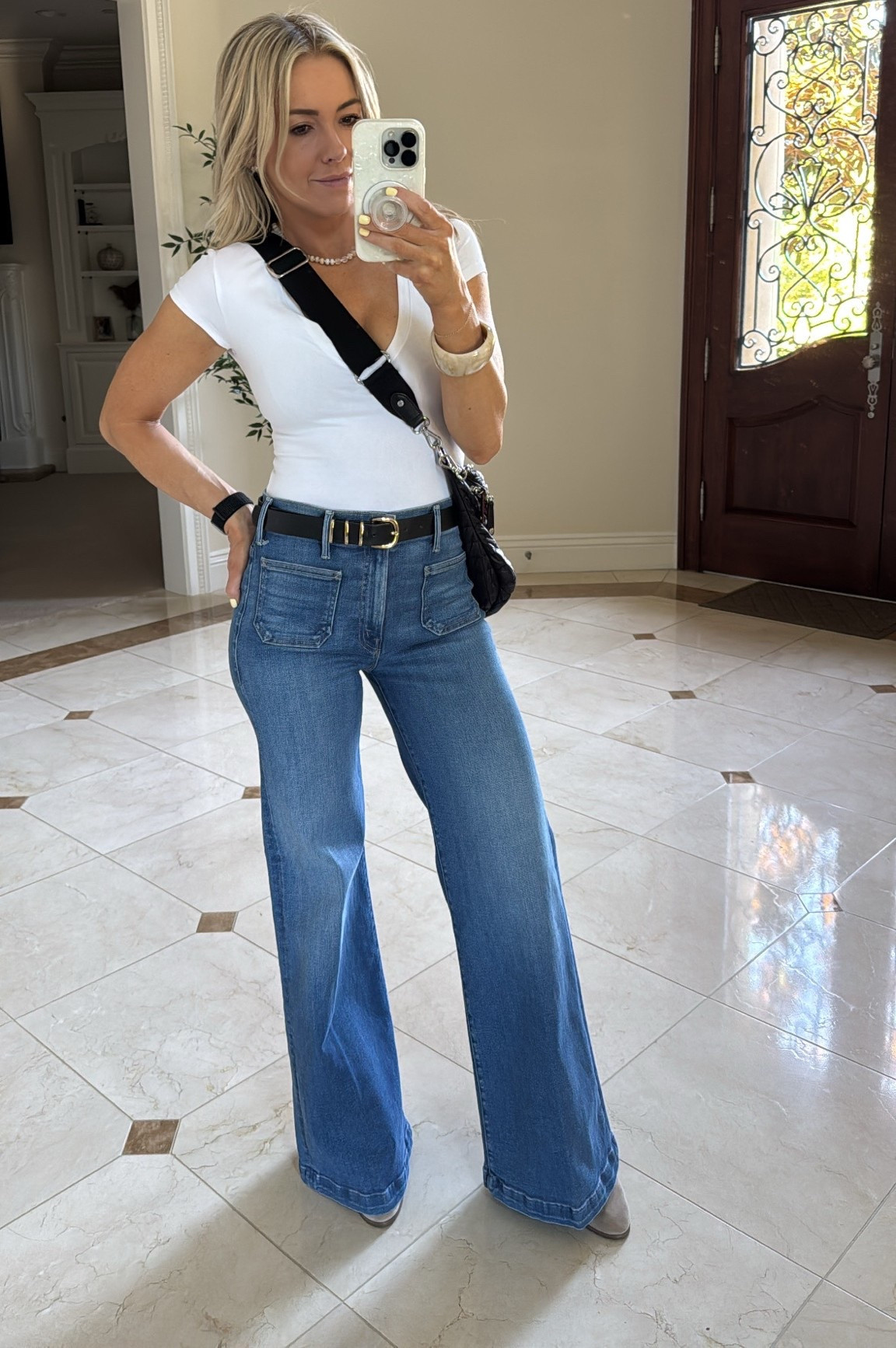 Jeans run on the longer side just fyi. I’m 5’3, wearing heels here.

#LTKmomlife #LTKPetite #LTKdayinmylife