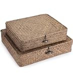 Creative Co-Op Cotton Blend Throw with Stripes and Fringe, Rust Color, Natural and Black | Amazon (US)