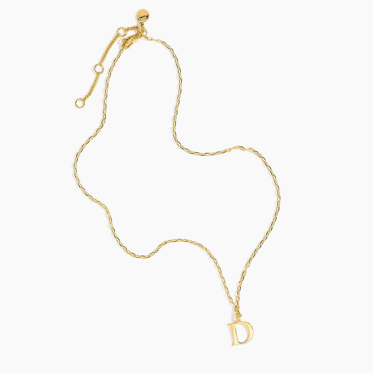 Gold letter necklace | J. Crew US