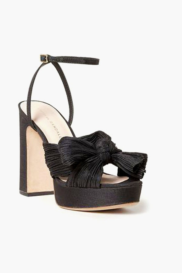 Black Taffeta Natalia Heels | Tuckernuck (US)