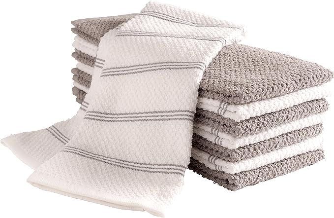 KAF Home Pantry Piedmont Terry Kitchen Towels | Set of 8, 16 x 26 inch, Absorbent Terry Cloth Dis... | Amazon (US)