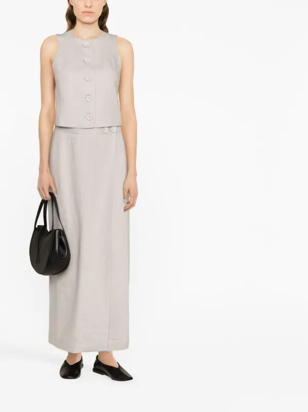 Lili linen maxi skirt | Farfetch Global