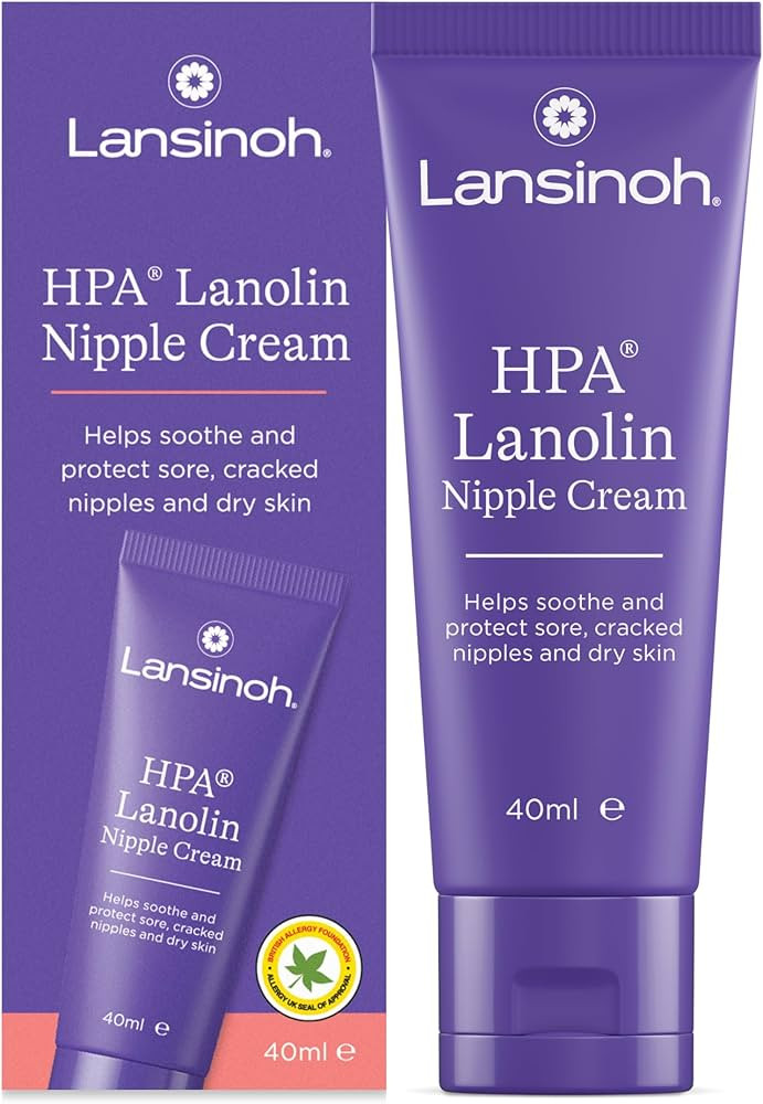 Lansinoh HPA Lanolin Nipple Cream - 40ml - Sore Nipples Cracked Skin Breast Feeding 100% Natural ... | Amazon (UK)