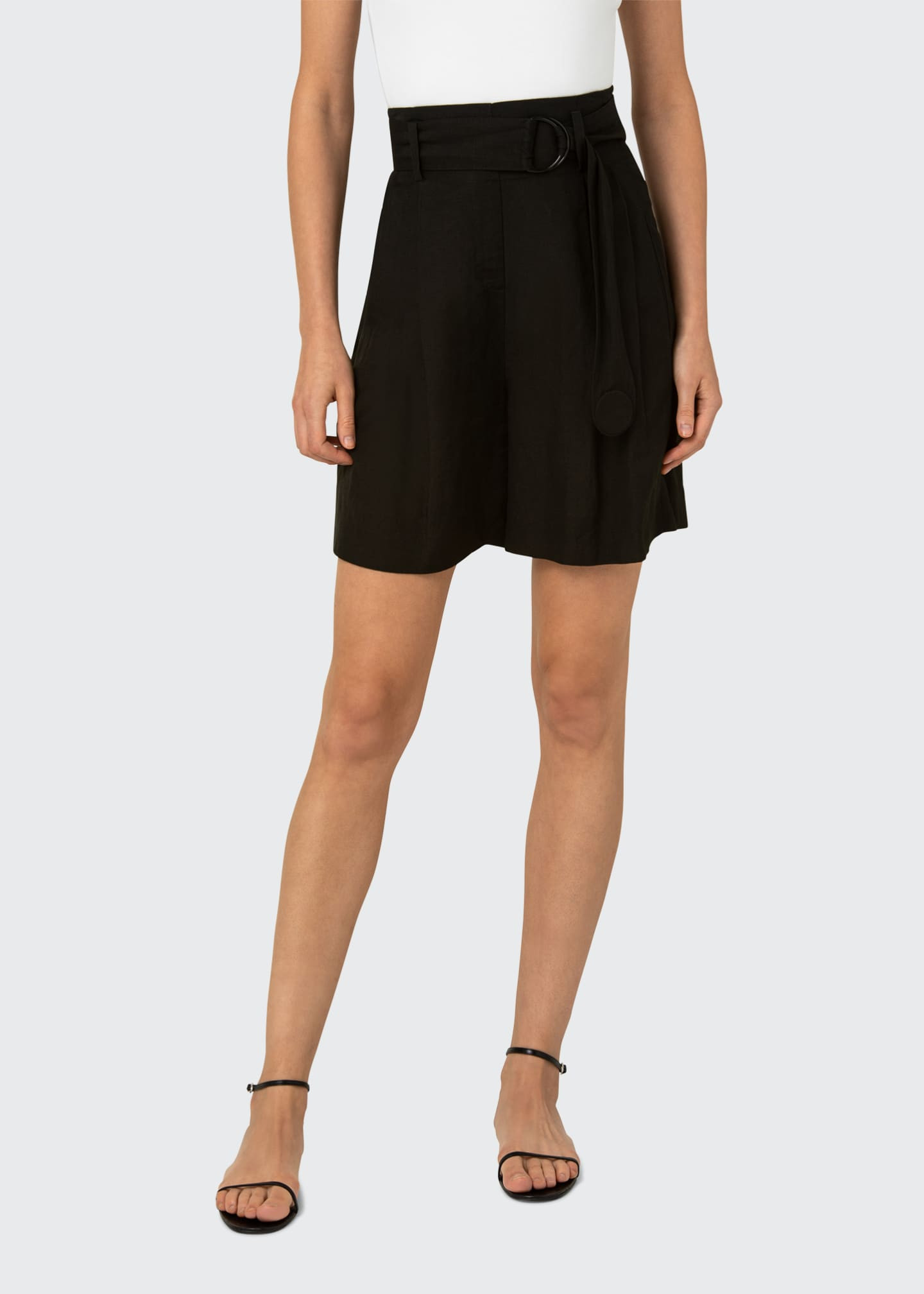 Fiorellina Flared Bermuda Shorts w/ D-Ring Belt | Bergdorf Goodman