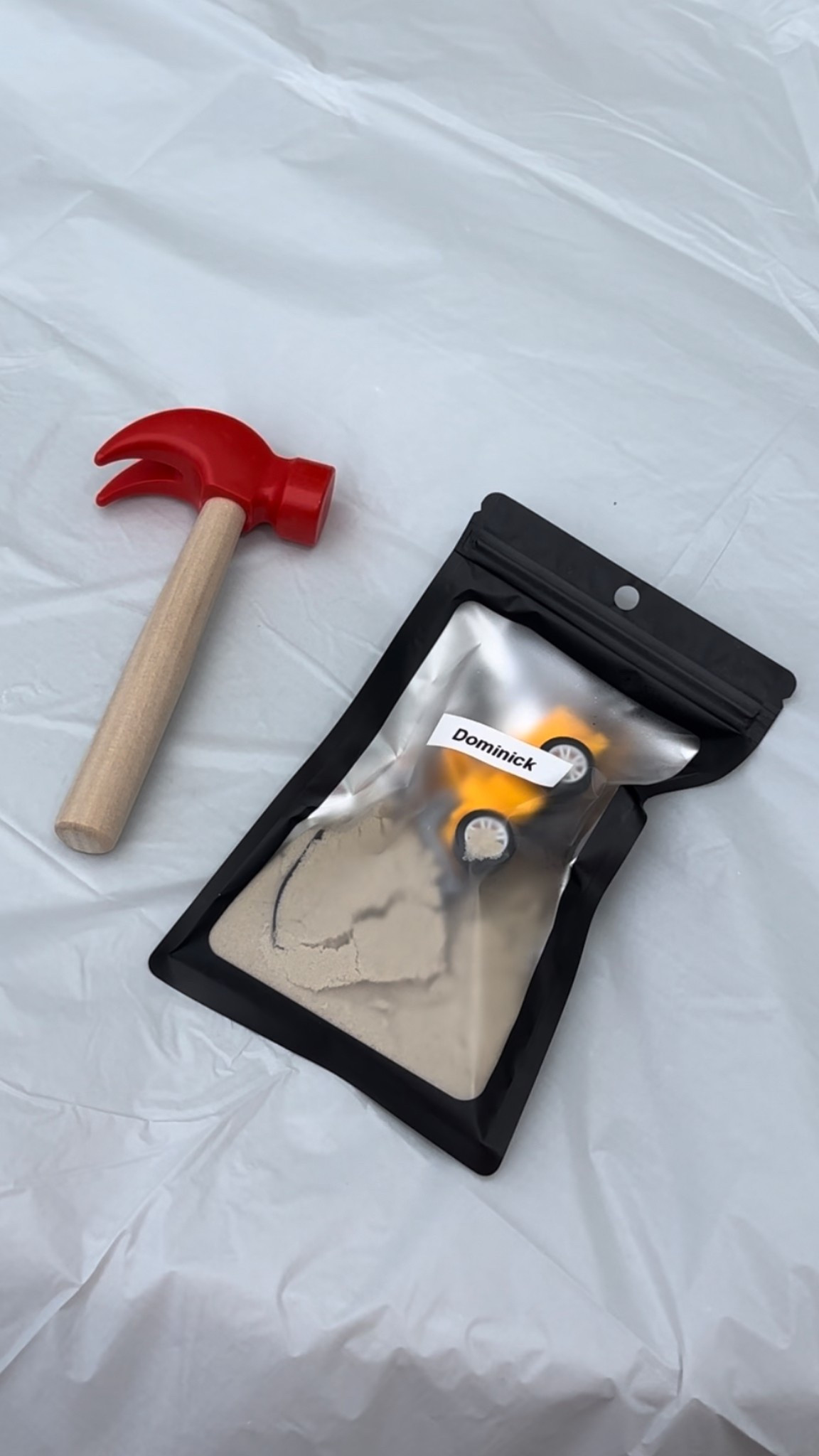 Made the cutest goodie bags for my son’s construction theme 2nd birthday party. Kinetic sand, a truck and a mini shovel. I’ll link it all here! 