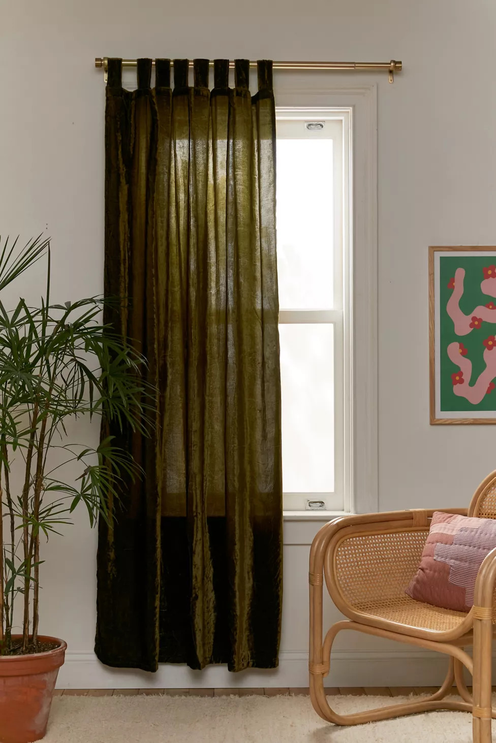 Beau Velvet Window Panel | Urban Outfitters (US and RoW)