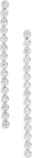 Round Bezel Set Drop Earrings | Nordstrom