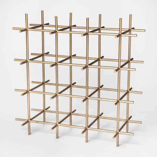 9 Bottle Wine Rack Gold - Threshold™ | Target