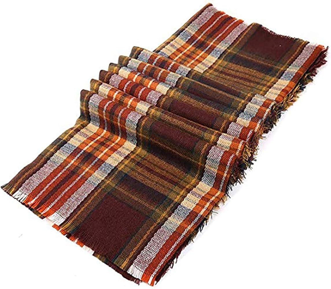 Century Star Women's Fall Winter Scarf Classic Tassel Plaid Scarf Warm Tartan Wrap Shawl | Amazon (US)