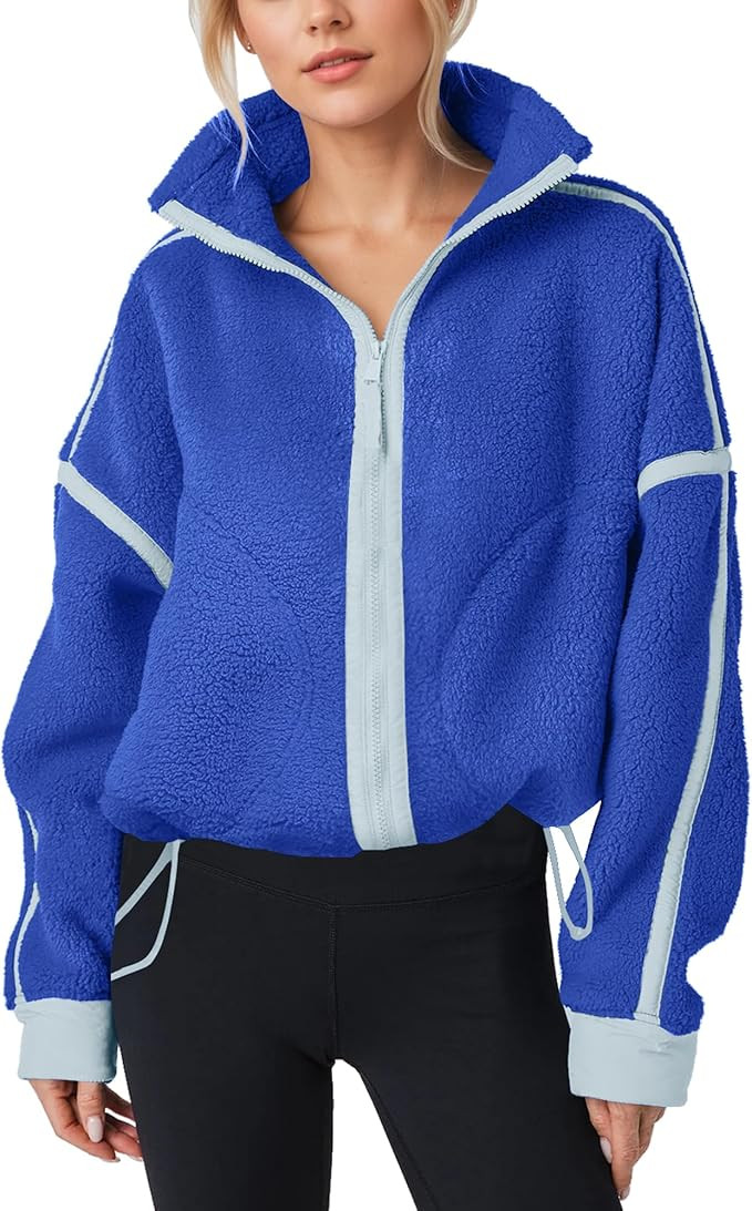 Gacaky Womens Fuzzy Fleece Jacket Winter Casual Full Zip Warm Jackets Fashion Shacket Coats Outwe... | Amazon (US)