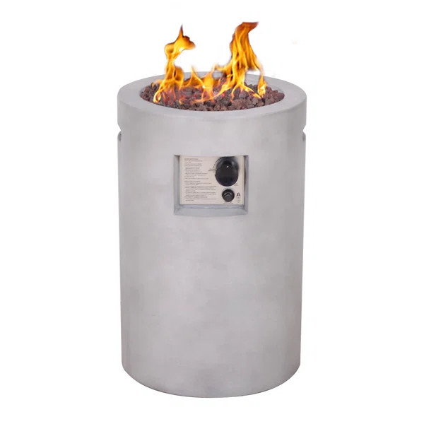 Gannes 25 H Outdoor Gas Fire Column | Wayfair North America
