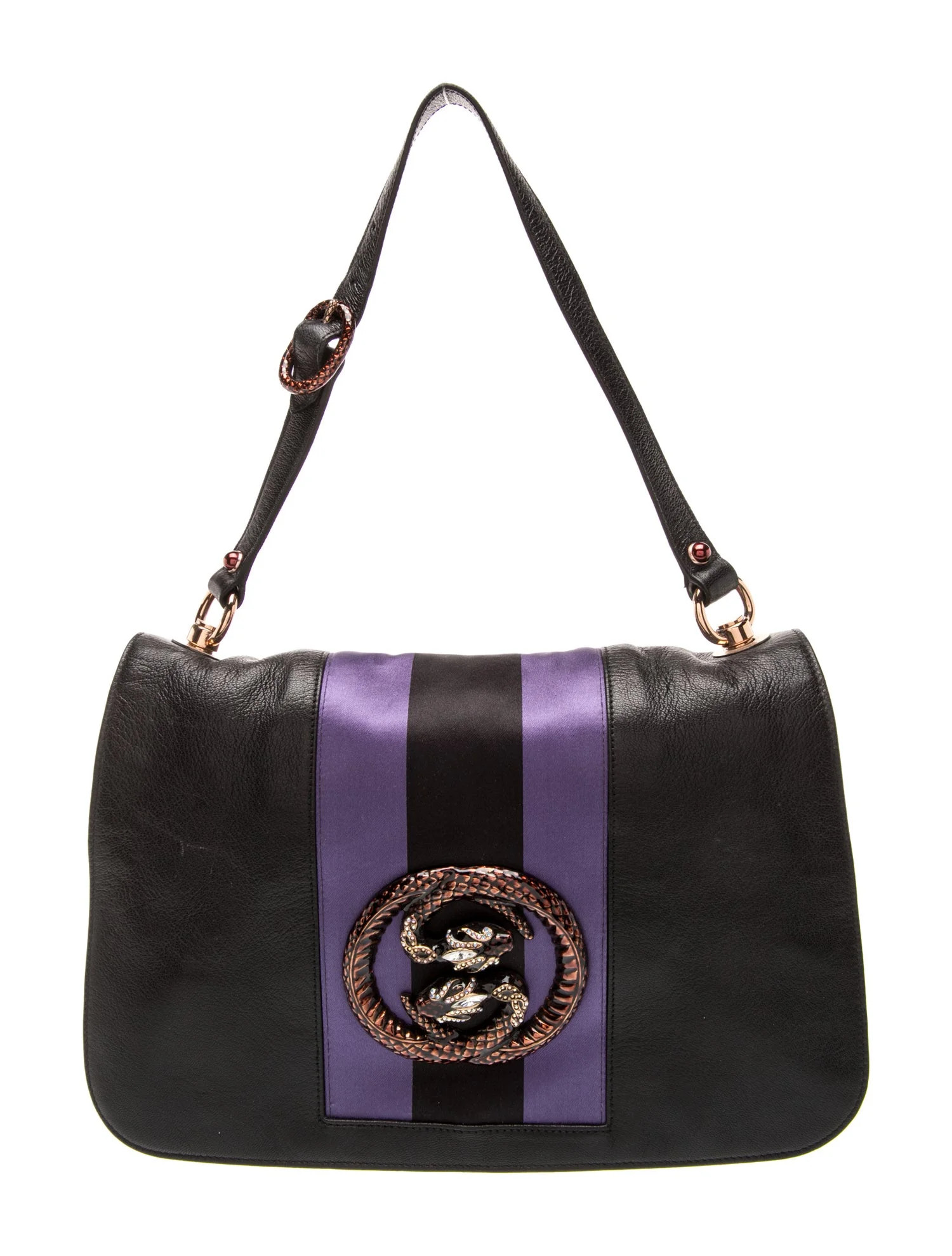 Gucci Interlocking G Serpent Blondie - Black Handle Bags, Handbags - GUC2016179 | The RealReal | The RealReal